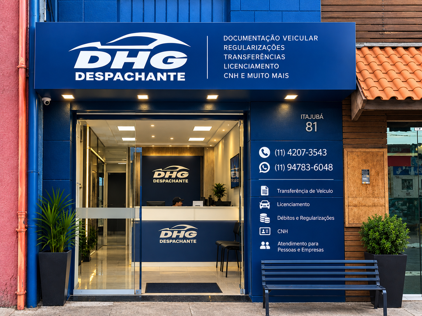 Fachada real da unidade DHG em Carapicuíba