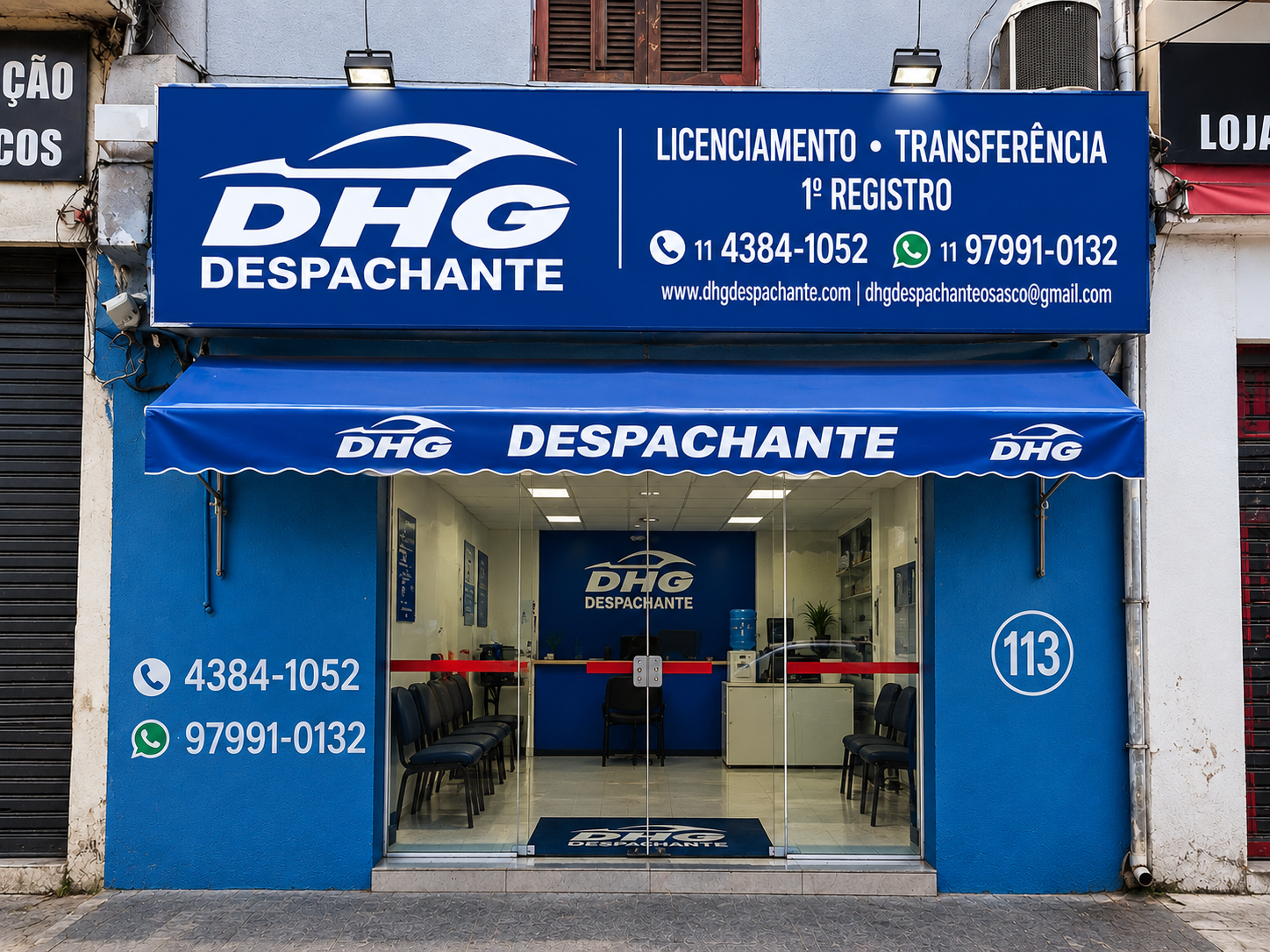 Fachada real da unidade DHG no Jardim Conceição